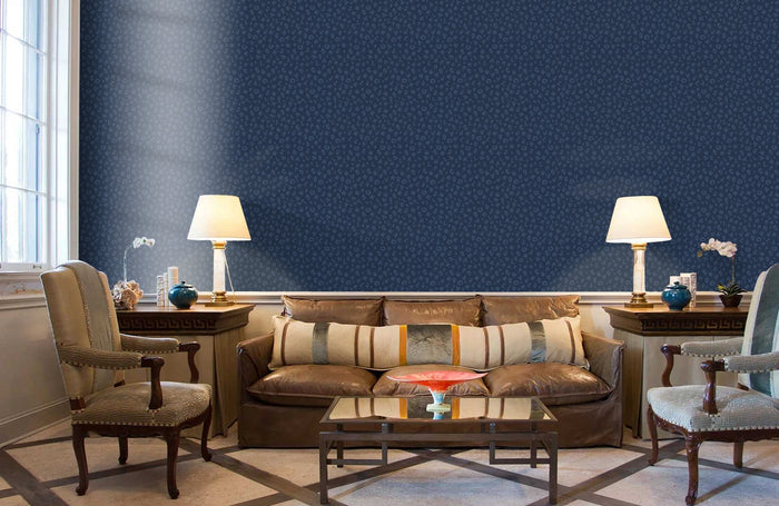 Leopard Alphabet Wallpaper - Blue - Discontinuing