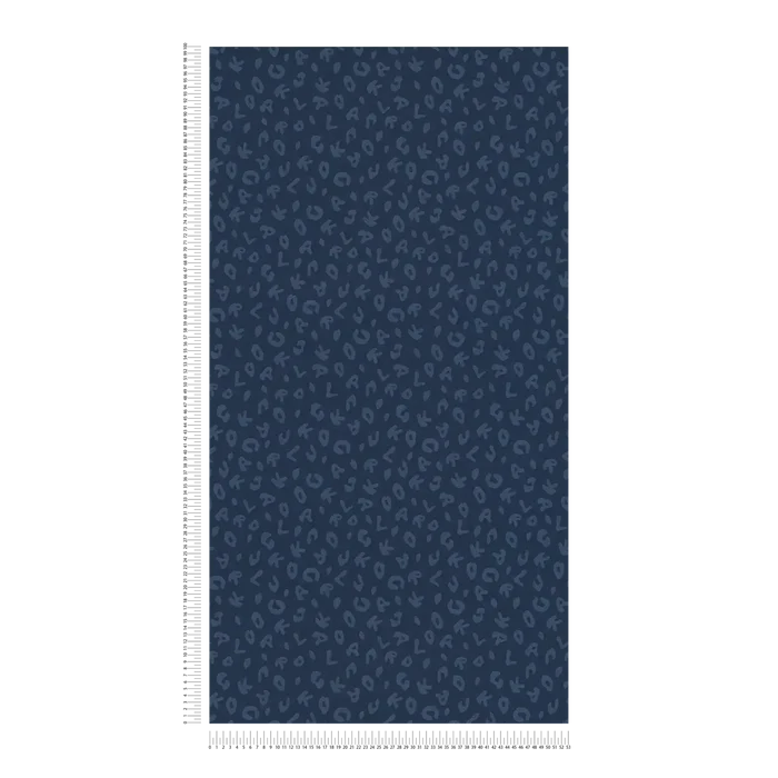 Leopard Alphabet Wallpaper - Blue - Discontinuing