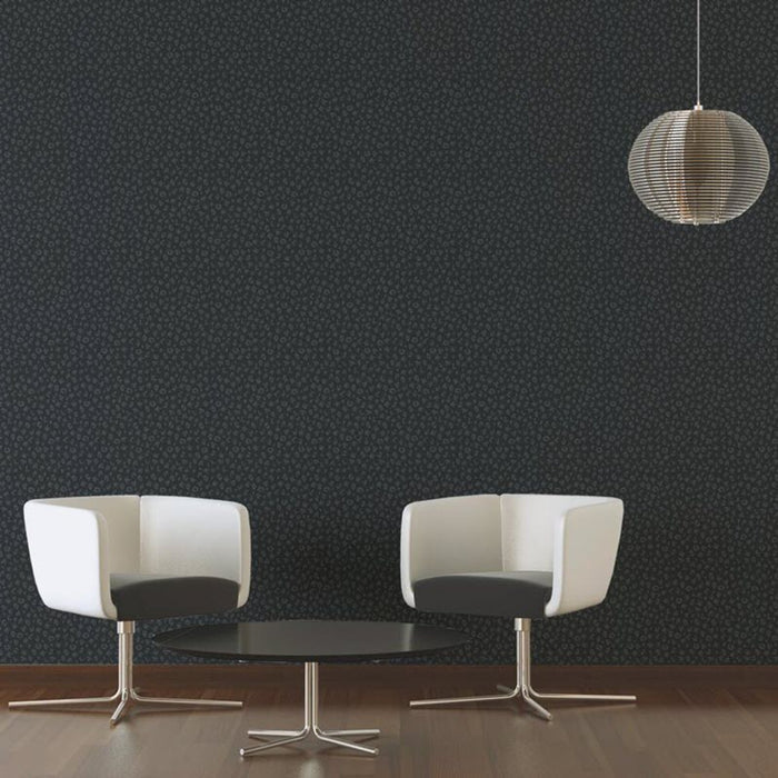 Leopard Alphabet Wallpaper - Charcoal - Discontinuing