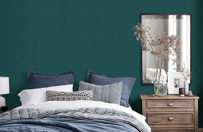 Leopard Alphabet Wallpaper - Teal - Discontinuing