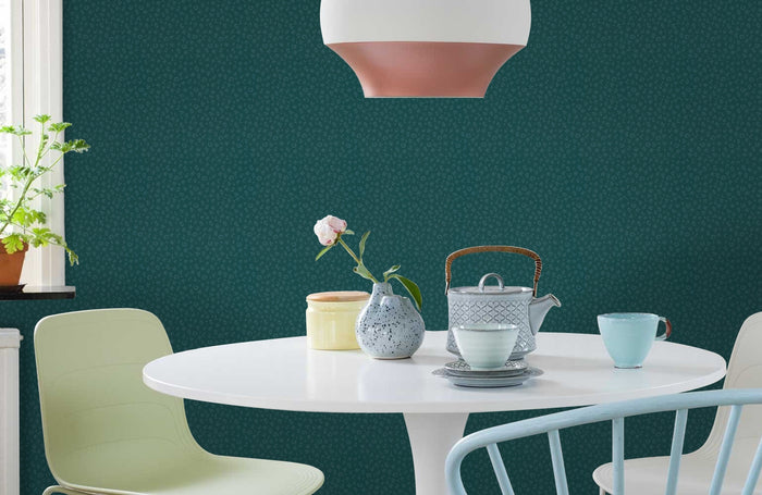 Leopard Alphabet Wallpaper - Teal - Discontinuing