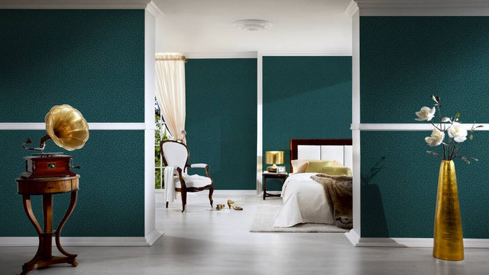 Leopard Alphabet Wallpaper - Teal - Discontinuing