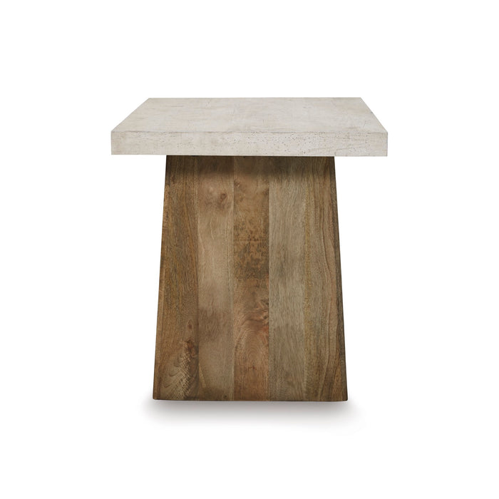 Light Brown Square End Table - Adams Furniture