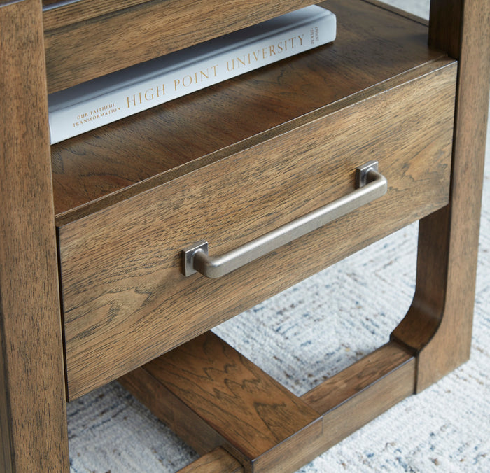 Light Brown Square End Table - Adams Furniture