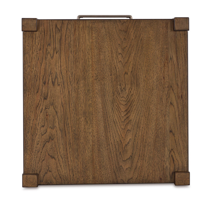 Light Brown Square End Table - Adams Furniture