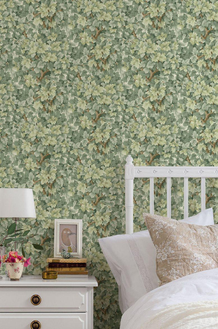 Lilla Dockekulla Wallpaper - Green - Paste the Paper