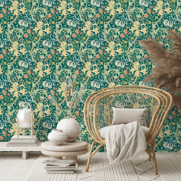 Lily Ogee Wallpaper - Ohpopsi - Emerald