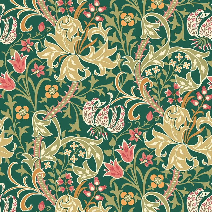 Lily Ogee Wallpaper - Ohpopsi - Forest Green