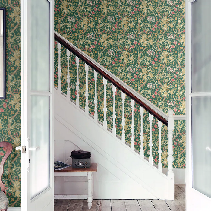 Lily Ogee Wallpaper - Ohpopsi - Forest Green