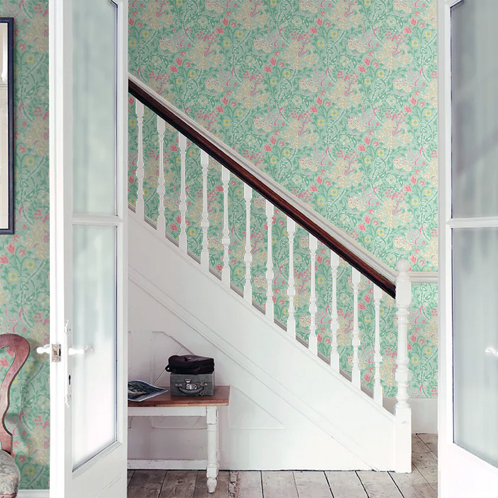 Lily Ogee Wallpaper - Ohpopsi - Mint Green