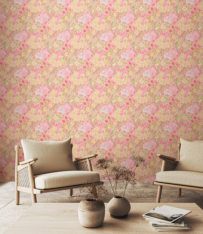 Lily Ogee Wallpaper - Ohpopsi - Rose Pink