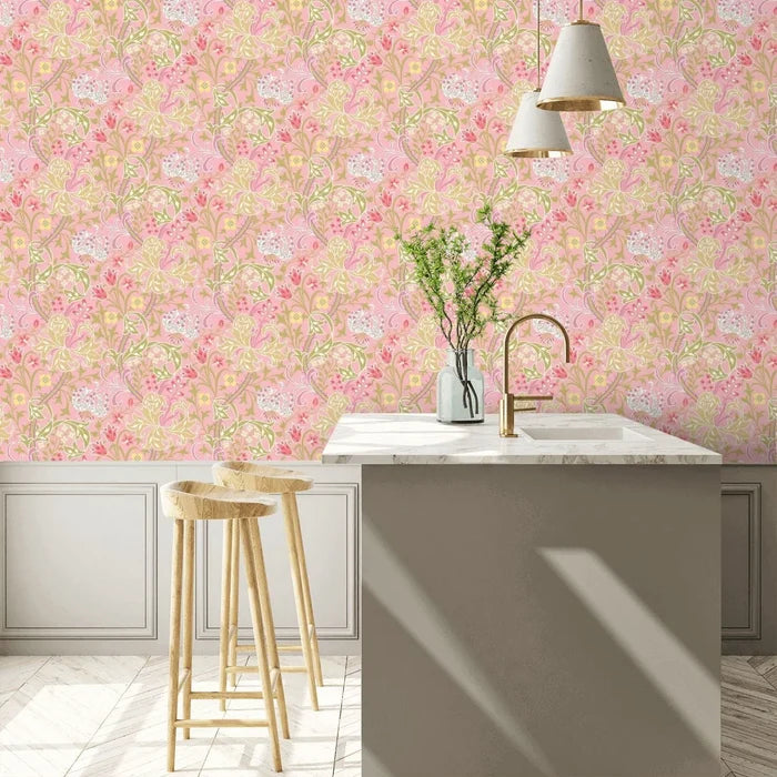 Lily Ogee Wallpaper - Ohpopsi - Rose Pink