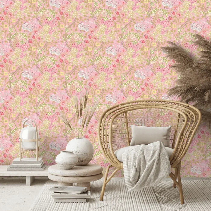 Lily Ogee Wallpaper - Ohpopsi - Rose Pink