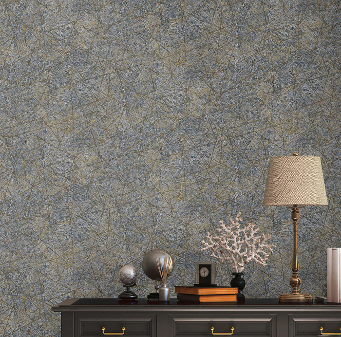 Linear Web - Geometric Wallpaper - Dark Grey