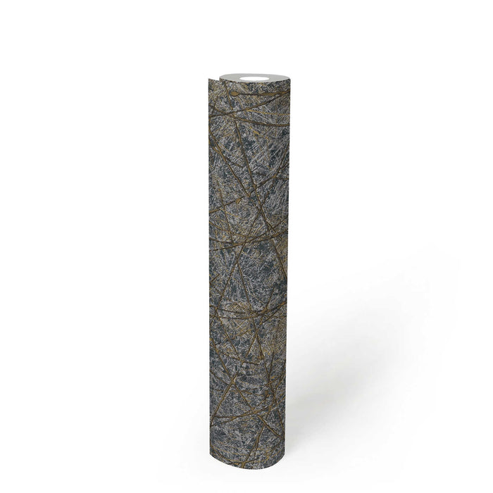 Linear Web - Geometric Wallpaper - Dark Grey