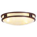 Livex Lighting 4488-67 Matrix 3 Light Olde Bronze Flush Mount with Iced Champagne Glass