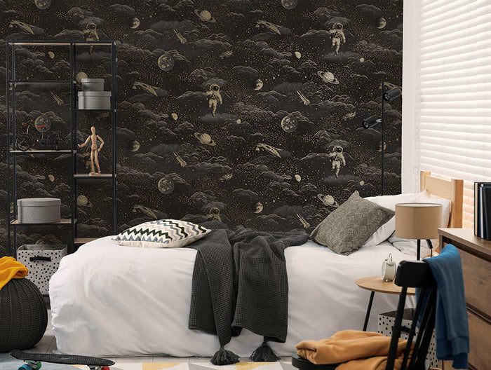 Lost In Space Wallpaper - Black & Gold