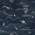 Lost In Space Wallpaper - Midnight Blue & Silver