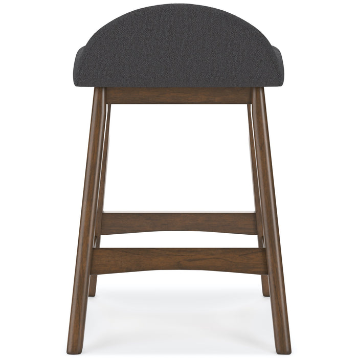 Lyncott Charcoal Counter Height Bar Stool (Set of 2) - Adams Furniture