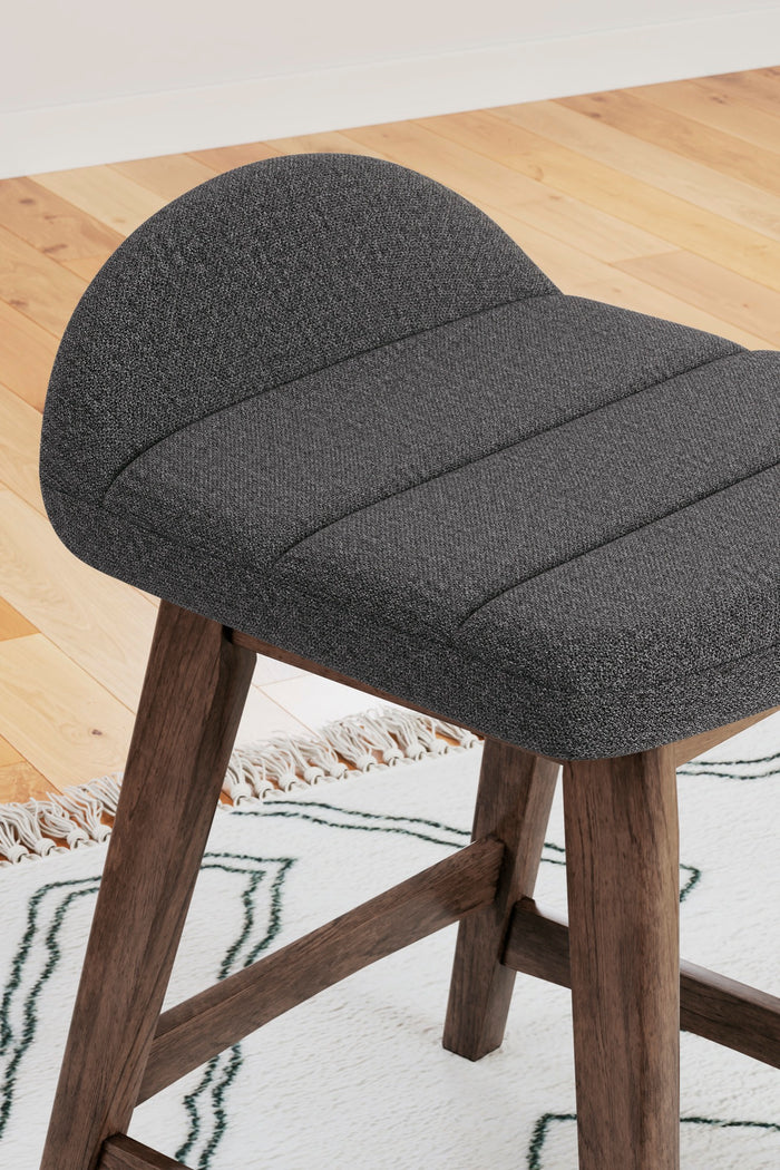 Lyncott Charcoal Counter Height Bar Stool (Set of 2) - Adams Furniture