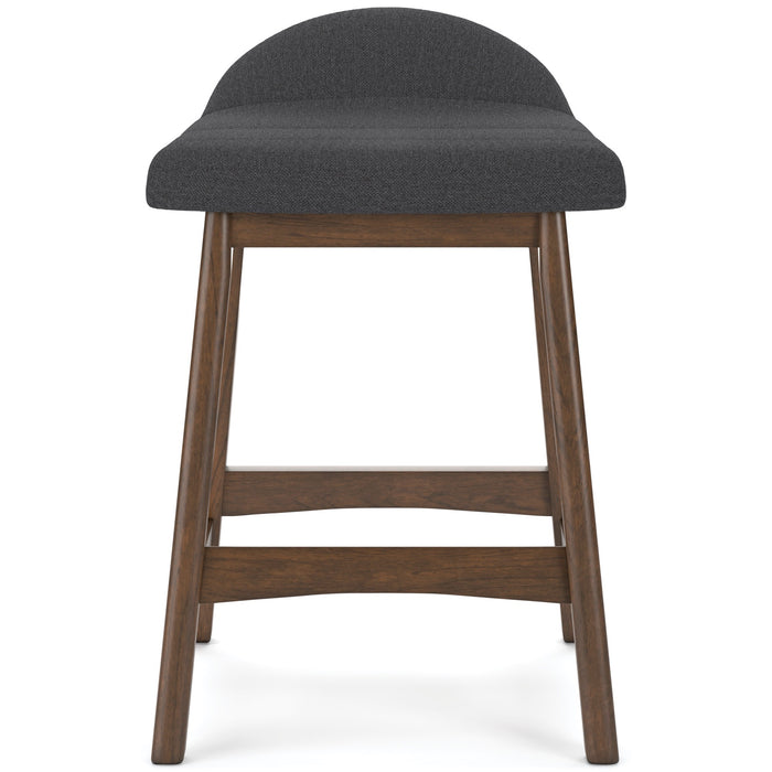 Lyncott Charcoal Counter Height Bar Stool (Set of 2) - Adams Furniture