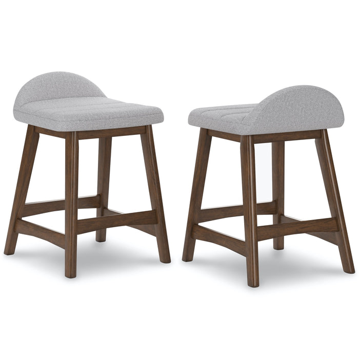 Lyncott Grey Counter Height Bar Stool (Set of 2) - Adams Furniture