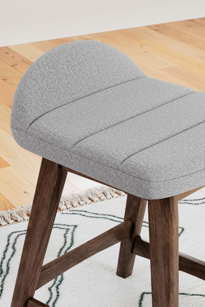 Lyncott Grey Counter Height Bar Stool (Set of 2) - Adams Furniture