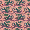 Lynx by Emma Shipley Wallpaper - Coral