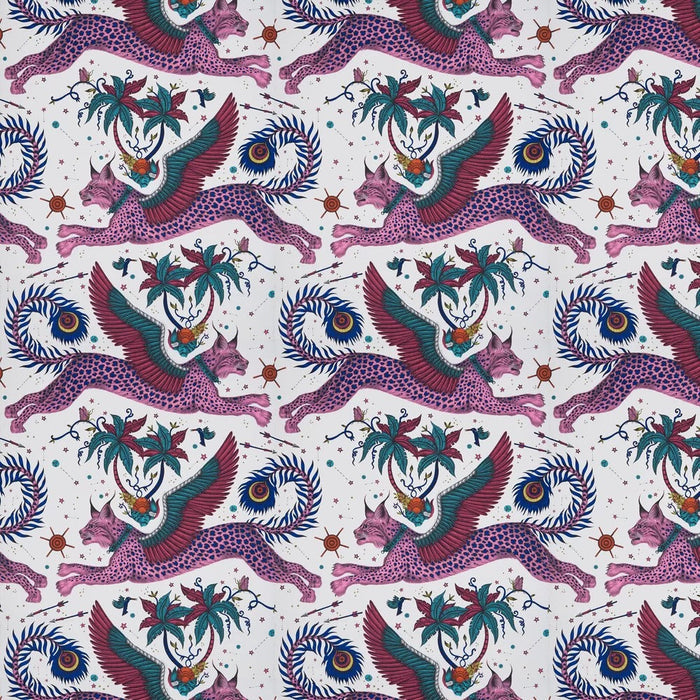 Lynx by Emma Shipley Wallpaper - Magenta