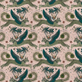 Lynx by Emma Shipley Wallpaper - Pink