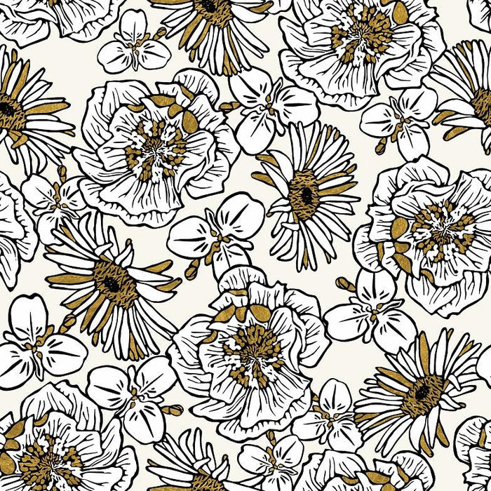 Mackenzie Country - White/Gold Wallpaper