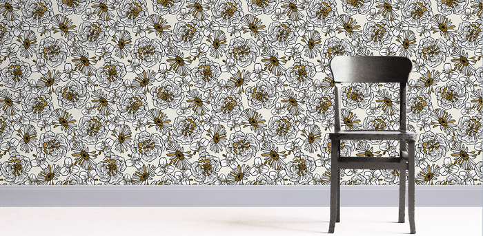 Cream and Gold Mackenzie Country Wallpaper