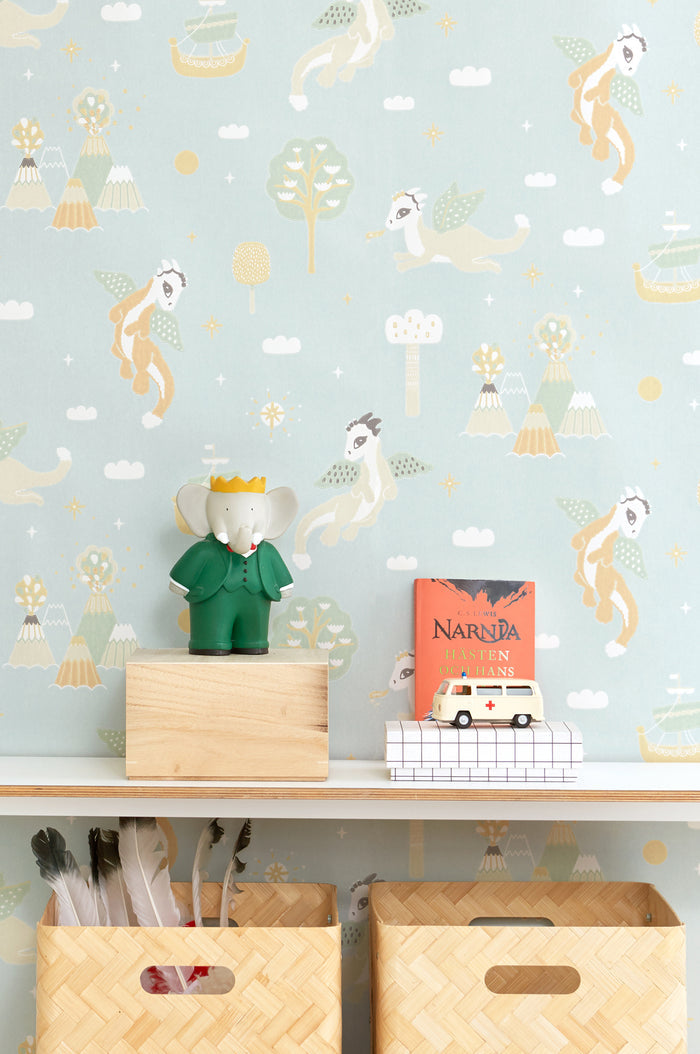 Magical Adventure Wallpaper - Dusty Blue