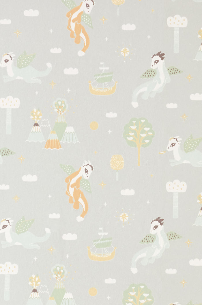 Magical Adventure Wallpaper - Soft Grey