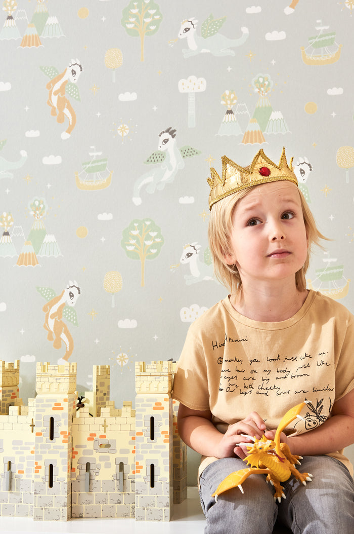 Magical Adventure Wallpaper - Soft Grey
