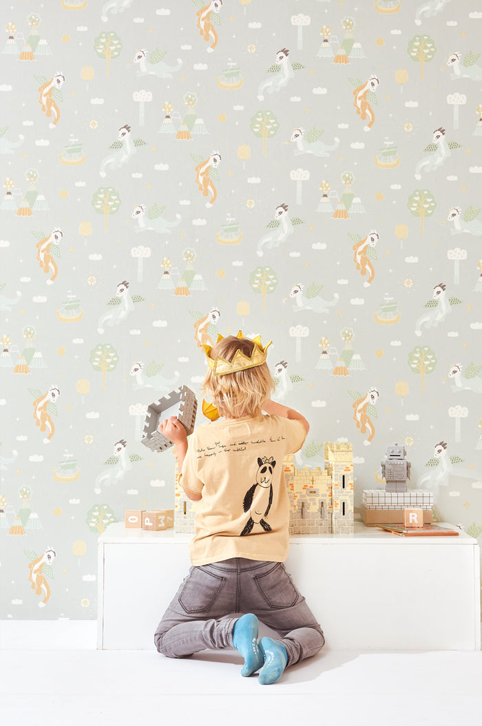 Magical Adventure Wallpaper - Soft Grey