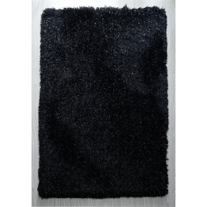 Manhattan 5x7 Black Area Rug - Adams Furniture