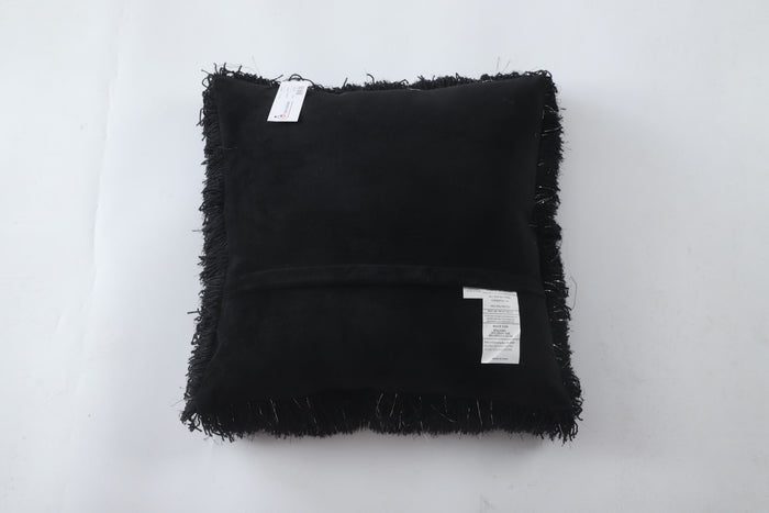 Manhattan Shag Black Pillow - Adams Furniture