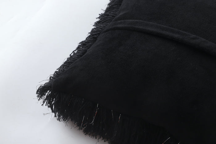 Manhattan Shag Black Pillow - Adams Furniture