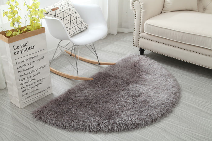 Manhattan Grey Half Moon Area Rug - Adams Furniture