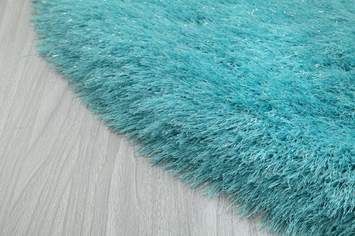 Manhattan Turquoise Half Moon Area Rug - Adams Furniture