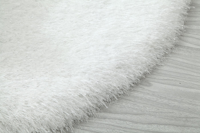 Manhattan White Half Moon Area Rug - Adams Furniture