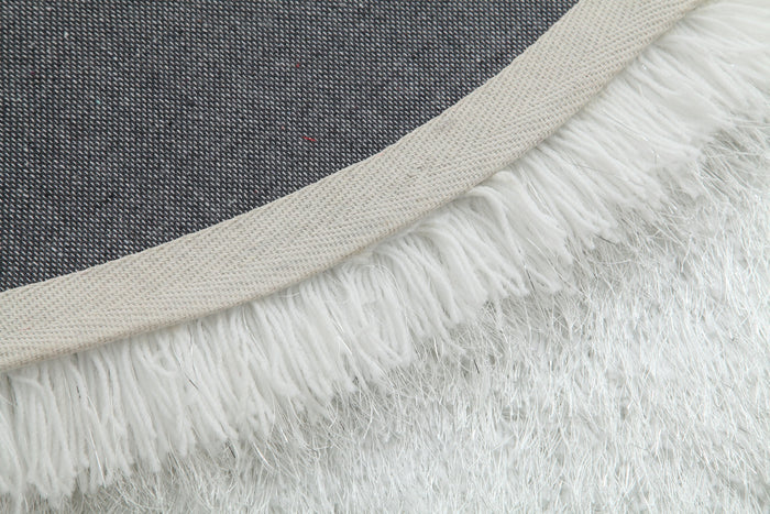 Manhattan White Half Moon Area Rug - Adams Furniture