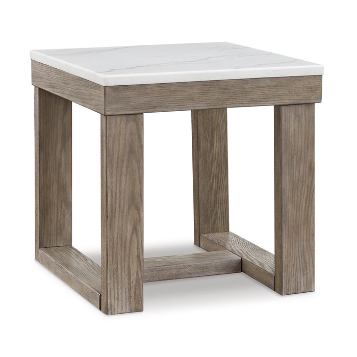 Marble Top Square End Table - Adams Furniture
