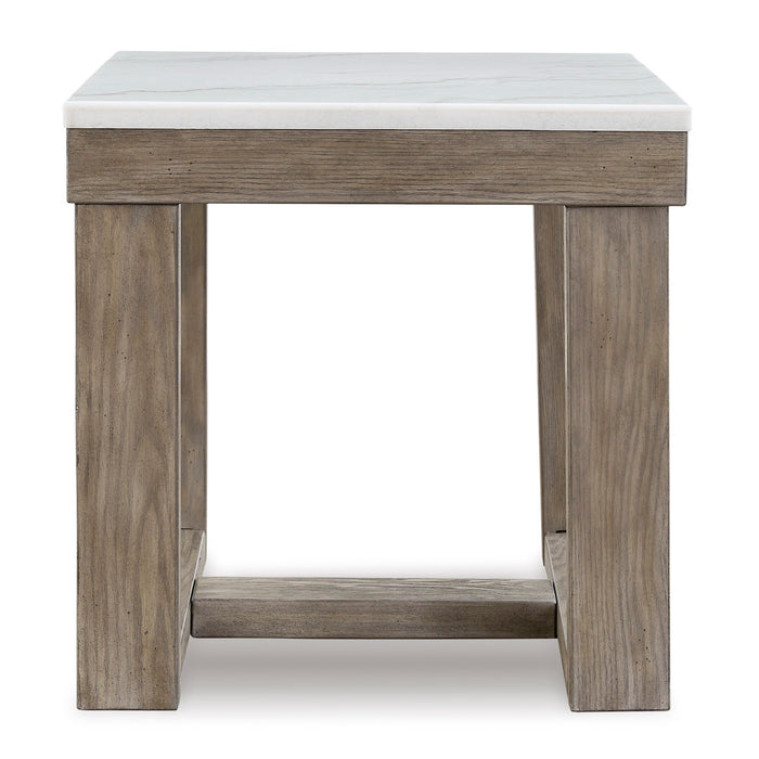 Marble Top Square End Table - Adams Furniture