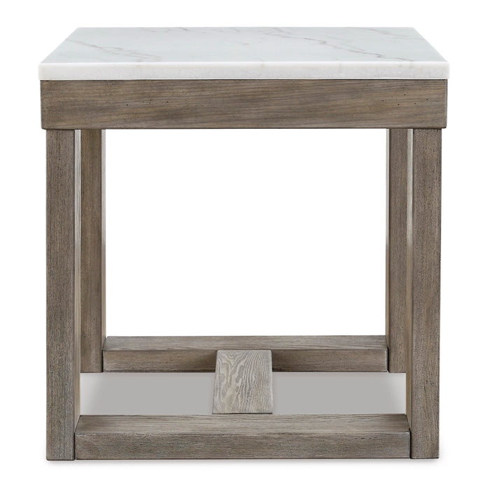 Marble Top Square End Table - Adams Furniture