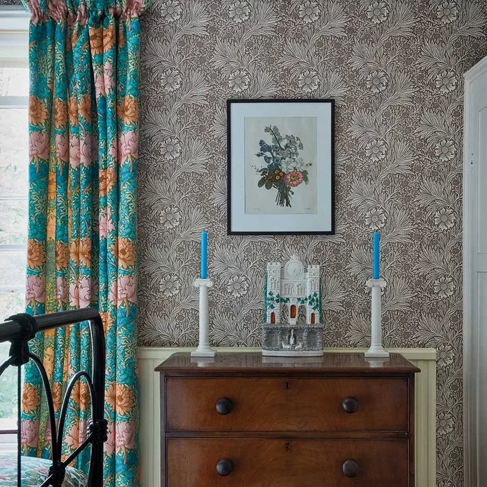 Marigold Wallpaper - Chocolate Cream