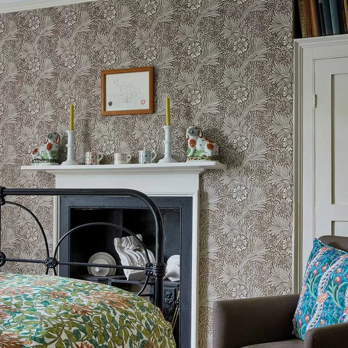 Marigold Wallpaper - Chocolate Cream