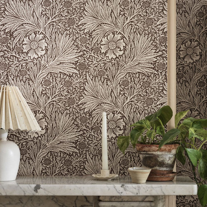 Marigold Wallpaper - Chocolate