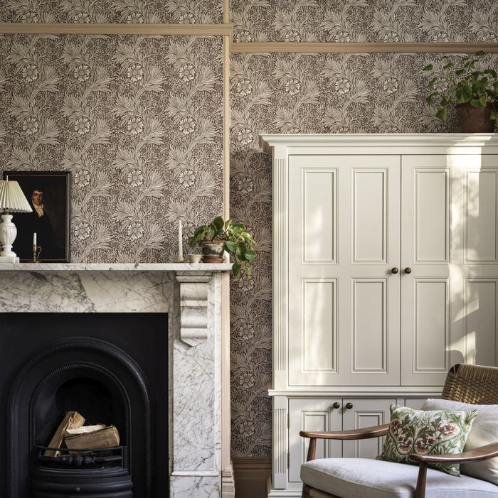 Marigold Wallpaper - Chocolate